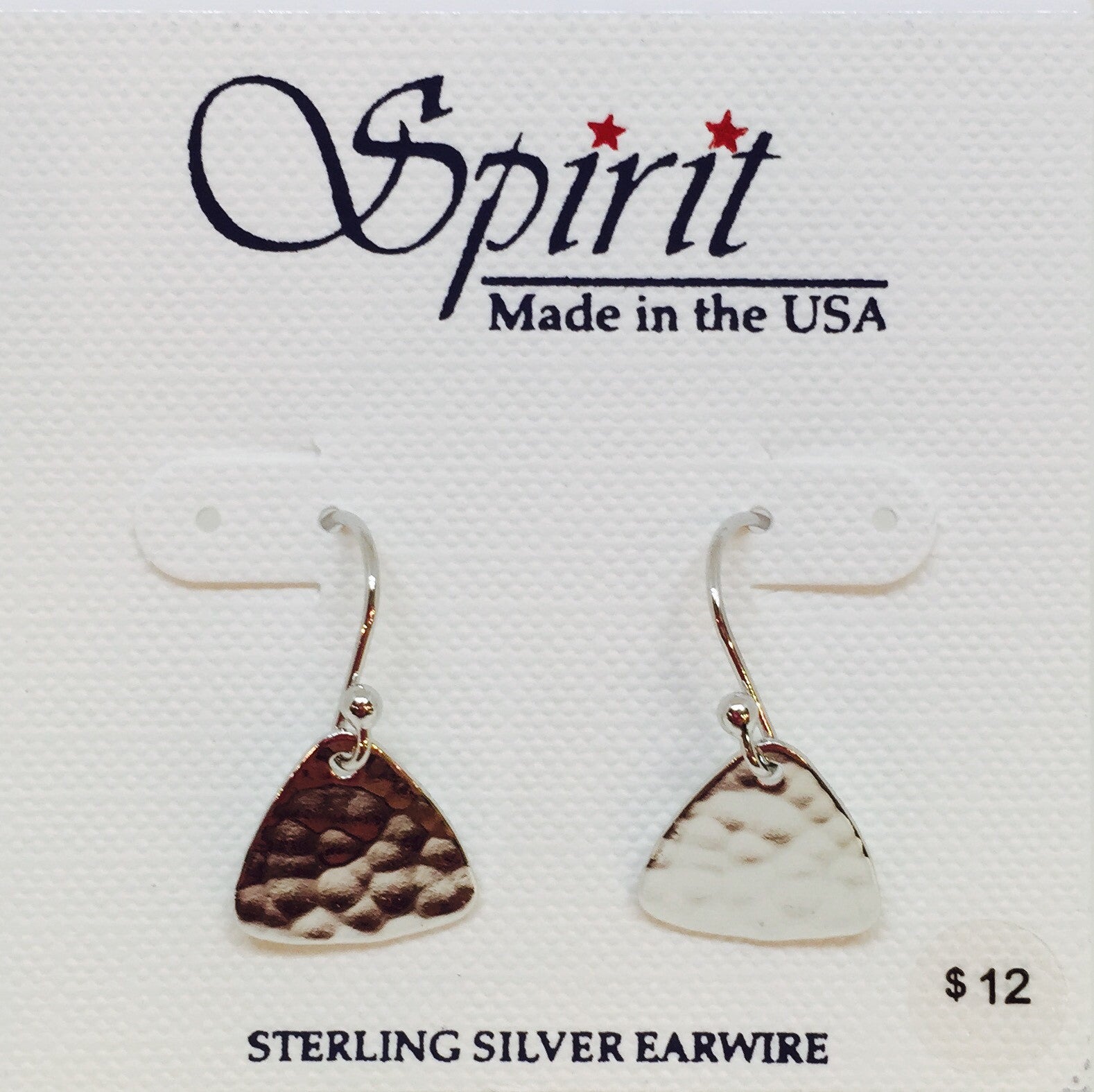 Small Hammered Triangle Earrings