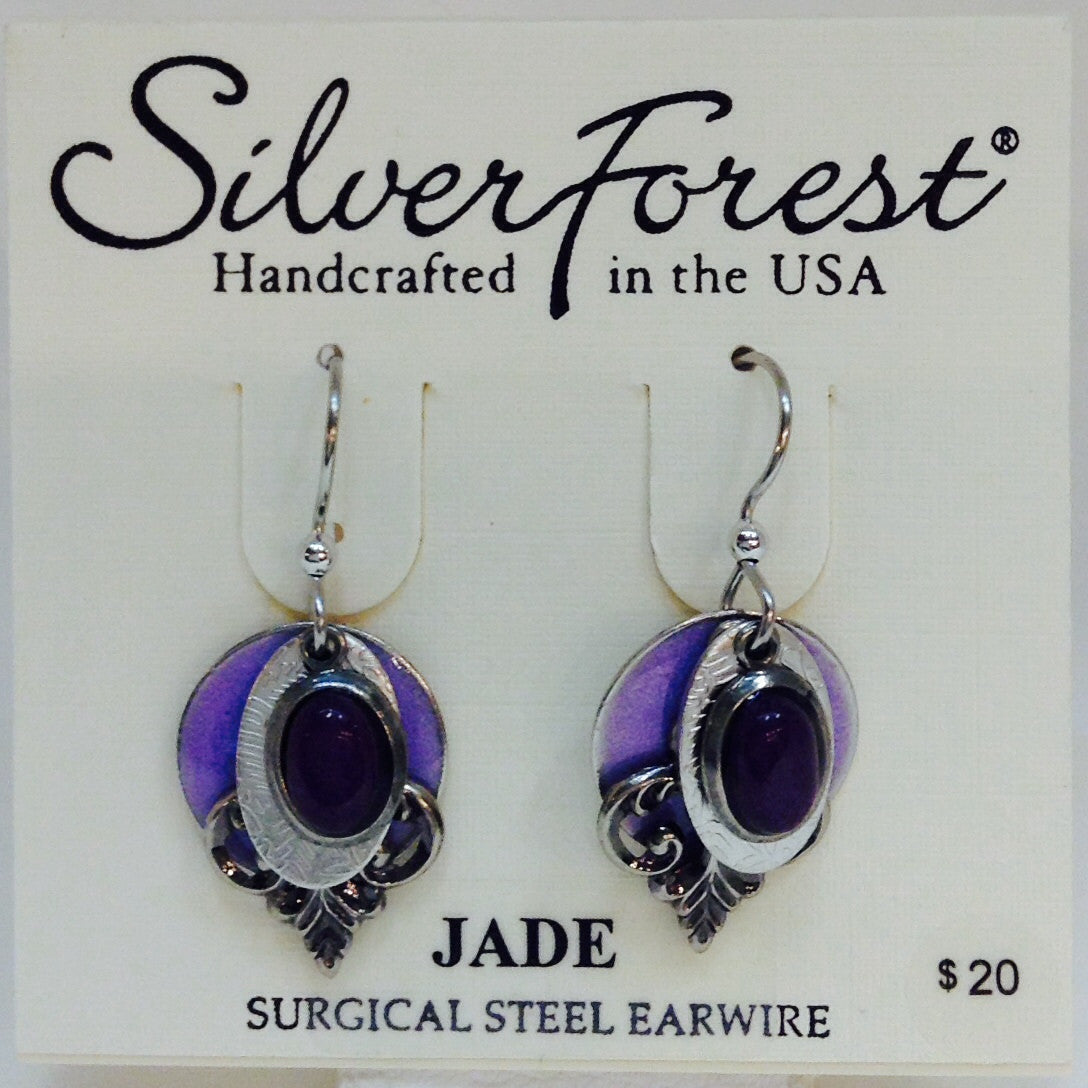 Jade And Purple Dangle
