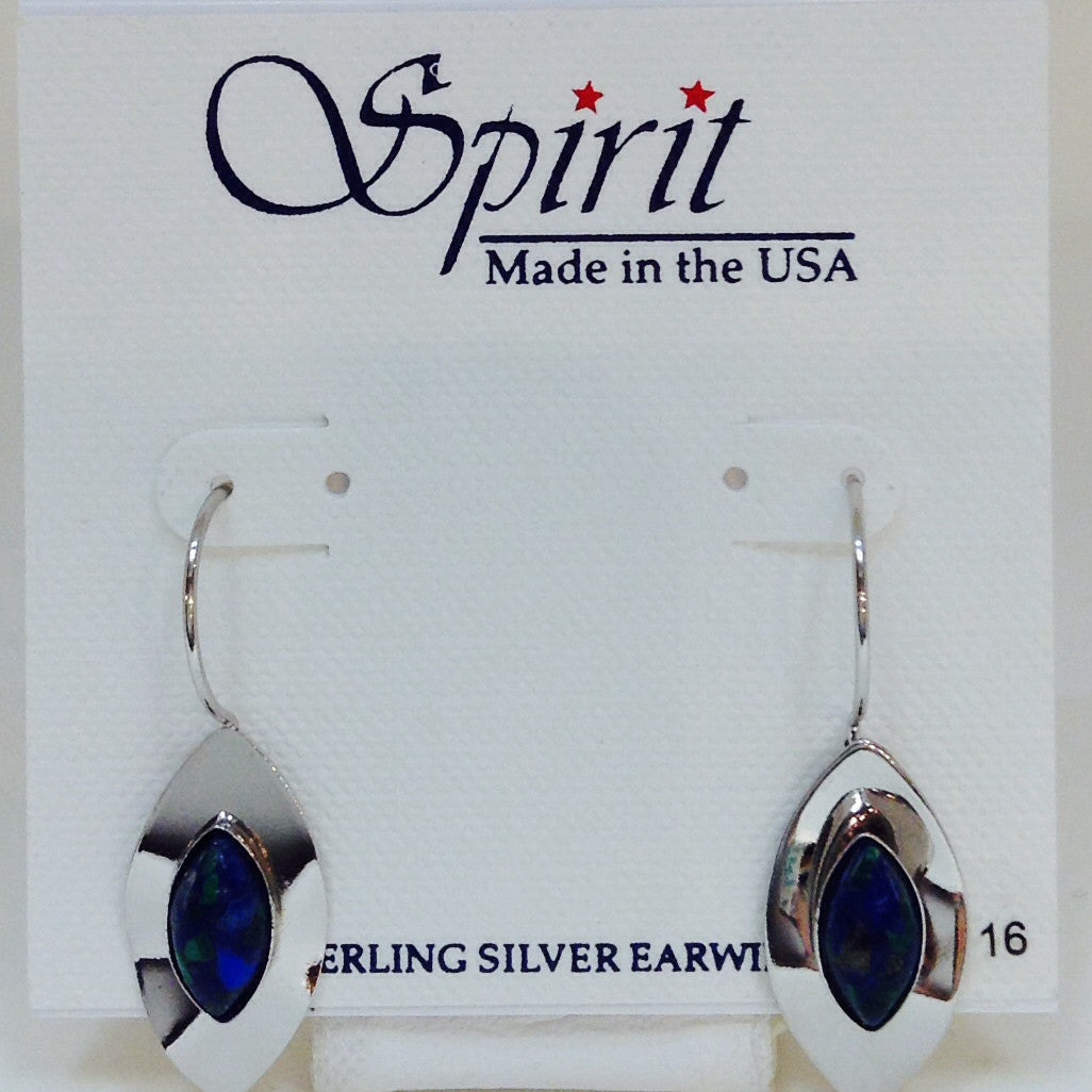 Blue Green Silver Dangle