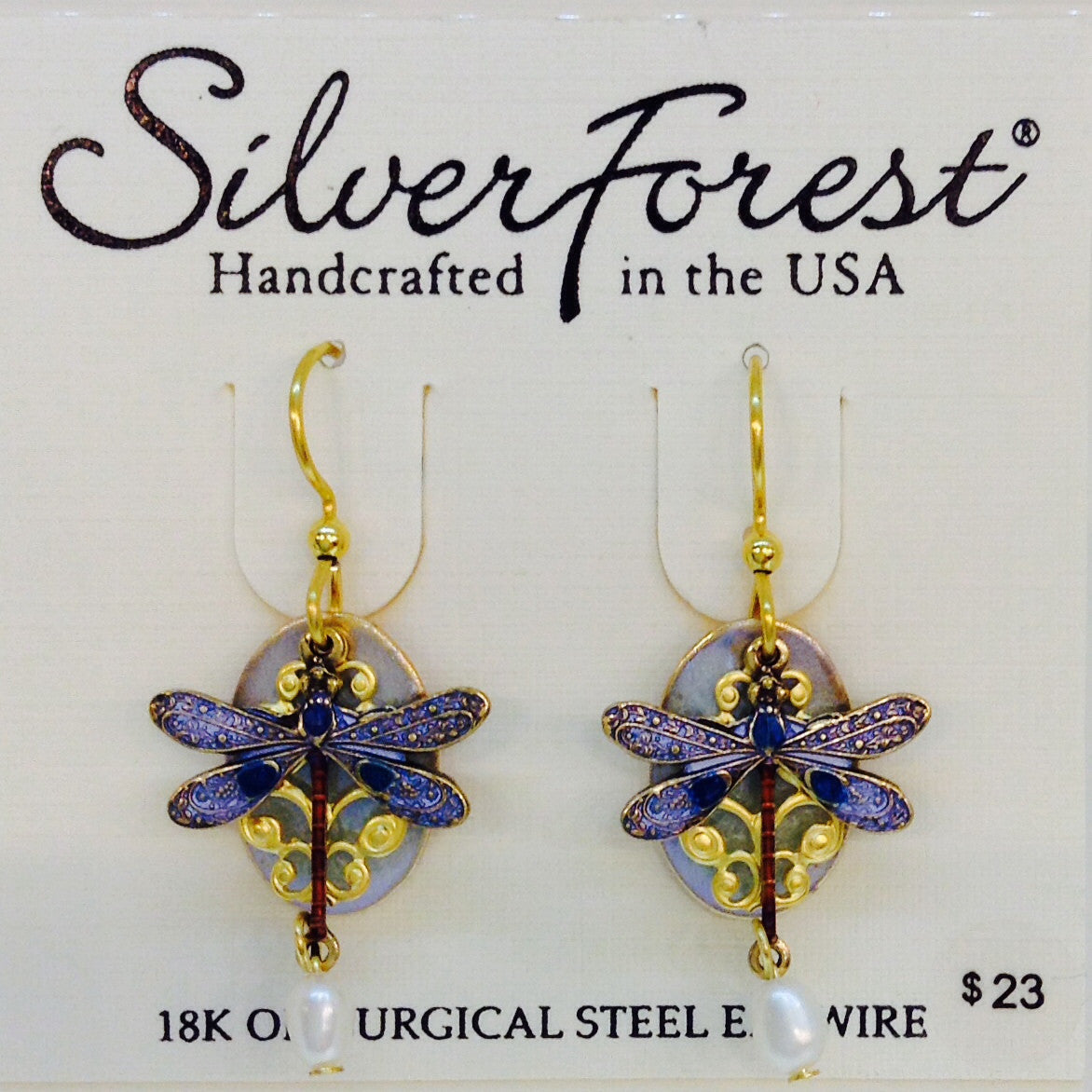 Layered Dragonfly With Fresh Water Pearl