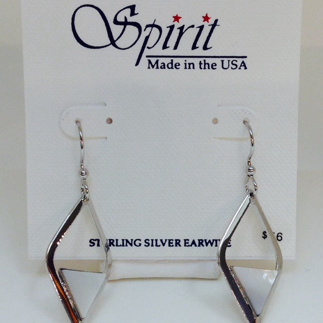 Mother Of Pearl Silver Dangle