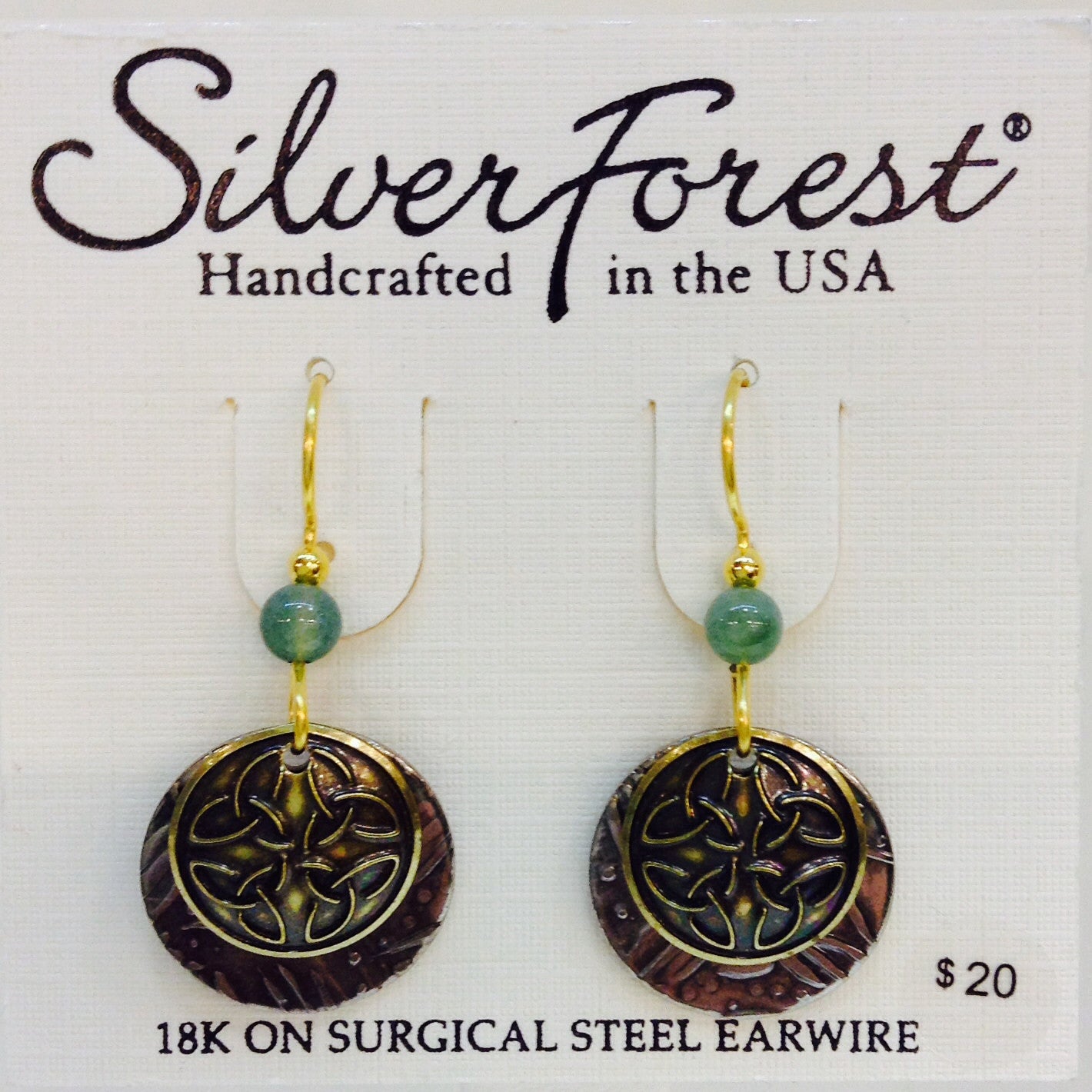 Green Celtic Earring