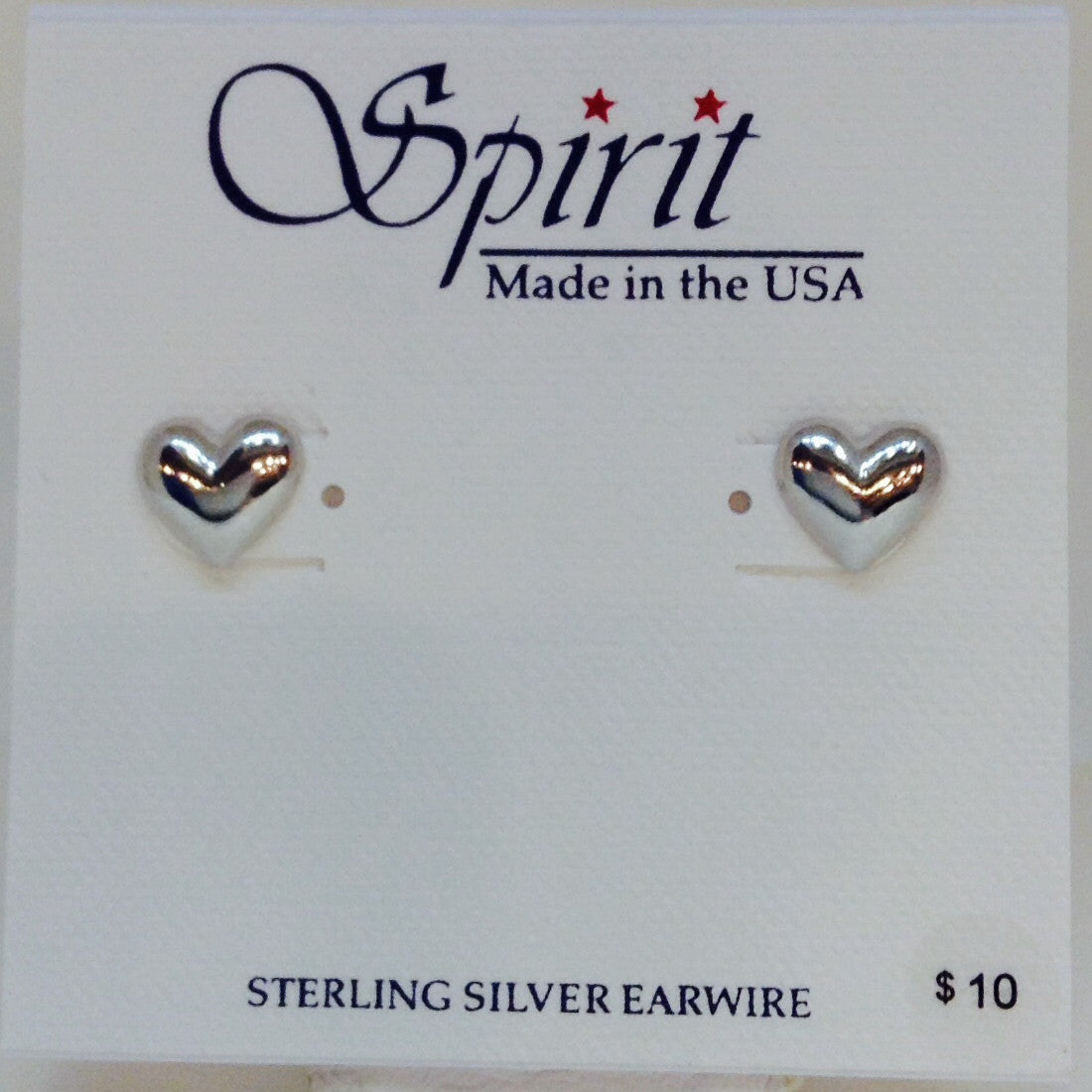 Silver Heart Stud