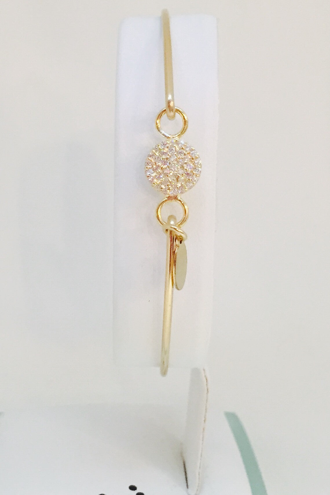 Pave Icon Bracelet-Disk/Gold