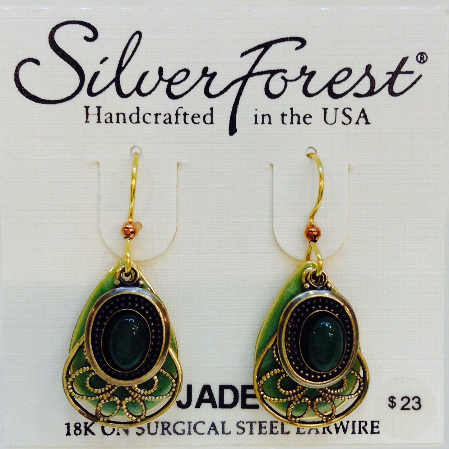 Green Jade Earring