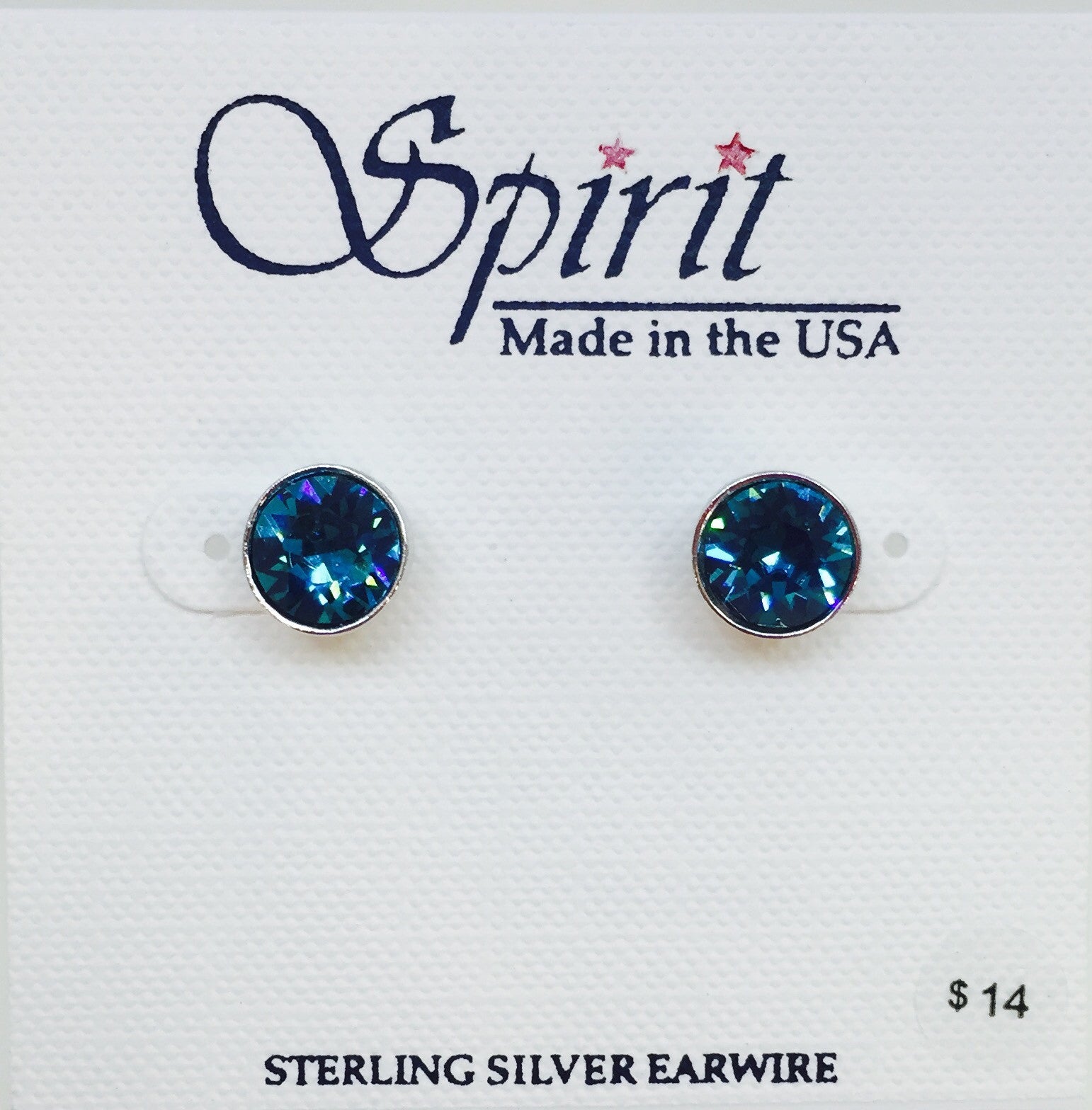 7MM Blue Crystal Post