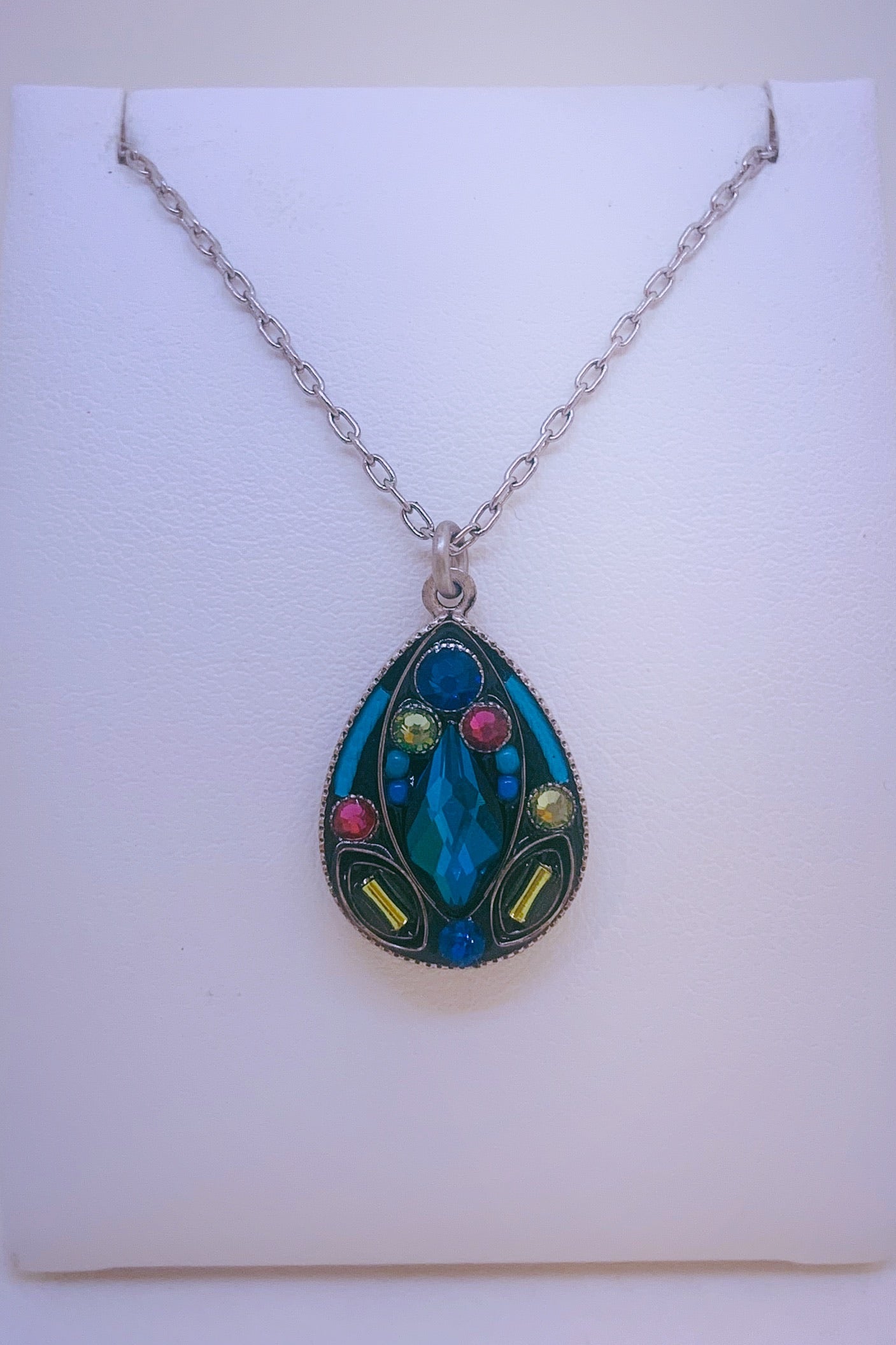 Large Drop Pendant-Bermuda Blue