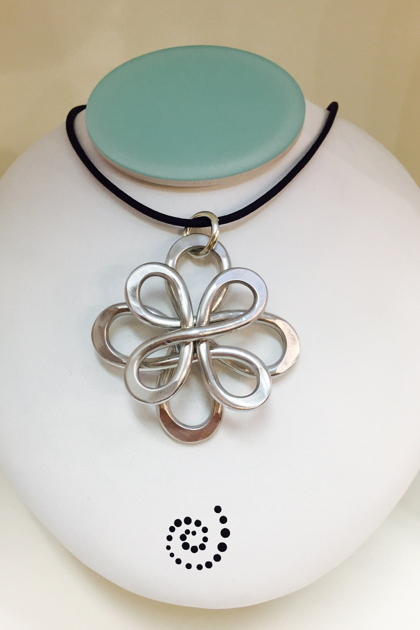 Chaos Necklace with Black Leather