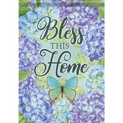 Hydrangea Frame Garden Flag
