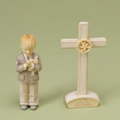 Communion Boy with Cross Set