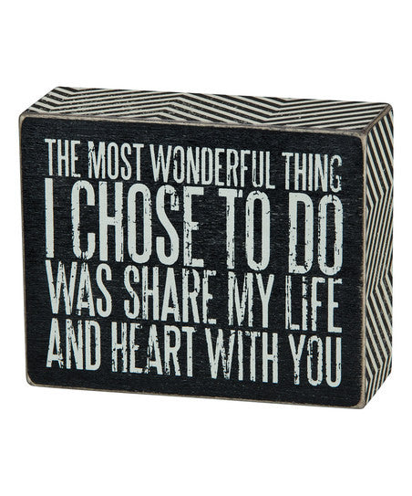 Box Sign-Share My Life